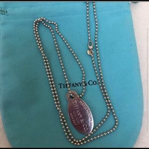 Tiffany & Co. oval dog tag necklace